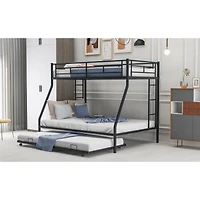 Streamdale Twin over Full Bunk Bed with Trundle and Ladders