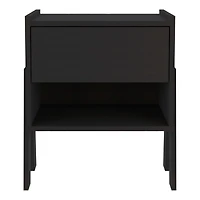 Streamdale Joy Nightstand, Four Legs, One Open Shelf, Drawer - Light Gray