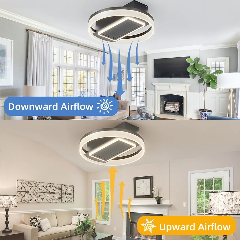 Streamdale 20" Bladeless Ceiling Fan with Remote