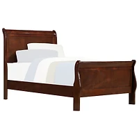 Streamdale Classic Louis Twin Bed, Brown Cherry Finish