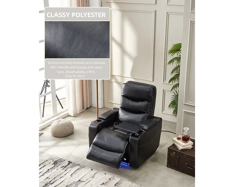 Streamdale Power Reclining Chair Black Color