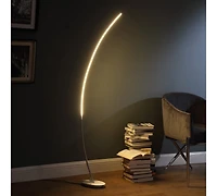 Streamdale Furniture 62.25-Inch Bradie Brushed Nickel Led Arc Tube Floor Lamp