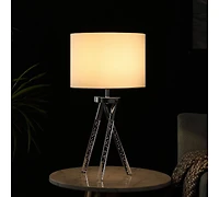 Streamdale Acrylic Led Table Lamp with Silver Legs