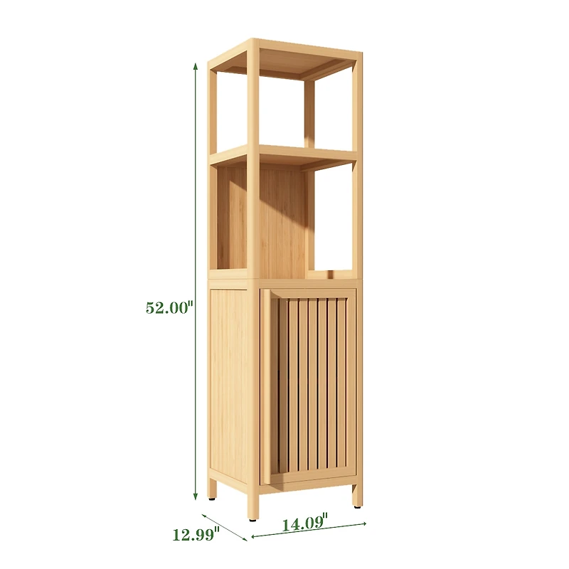Streamdale Bamboo Storage Cabinet for Bathroom and Living Room