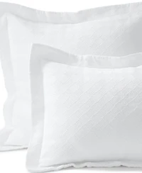 Lands End Basketweave Cotton Matelasse Pillow Sham