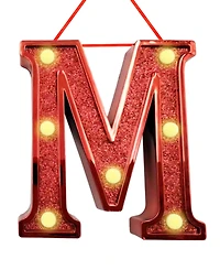 Ganz Light Up Initial Red Glitter Ornament