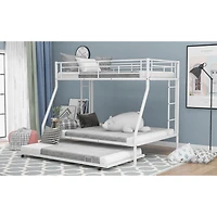 Streamdale Twin over Full Bunk Bed with Trundle and Ladders