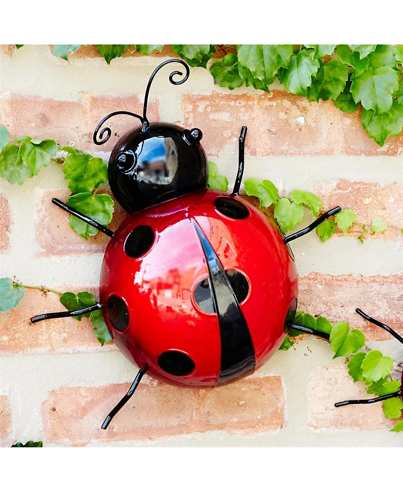 Slickblue Metal Lady Bug Garden Decor (Set of 6)