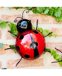 Slickblue Metal Lady Bug Garden Decor (Set of 6)