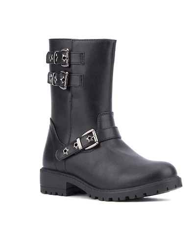 Olivia Miller Little Girls Moto Lug Sole Boots