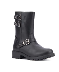Olivia Miller Little Girls Moto Lug Sole Boots