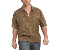 Boulder Creek Big & Tall by KingSize Short Sleeve Denim And Twill Shirt
