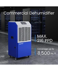 Waykar Yaufey Large Commercial Grade 216 Pint Dehumidifier for Space up to 8,500 Sq. Ft