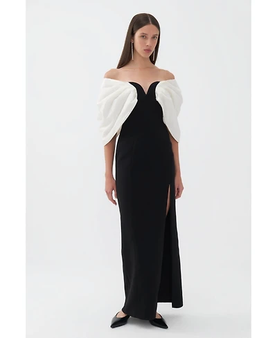 Nocturne Women's Off The Shoulder Maxi Dress