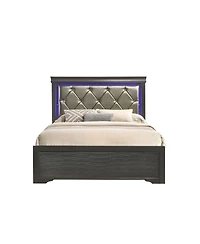 Streamdale Modern Brooklyn Twin Size Led Bed Made With Wood