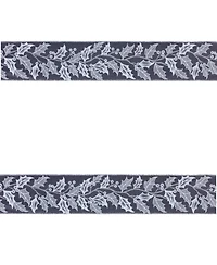 Slickblue Wired Polyester Holiday Ribbon (Set of 2) For Decor, Blue