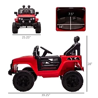 Aosom 12V Kids Ride On Car Truck Electric Battery Riding Toy w/Remote,