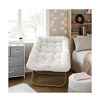 Emma+Oliver Aisling Oversized Folding Saucer Chair For Dorm, Bedroom