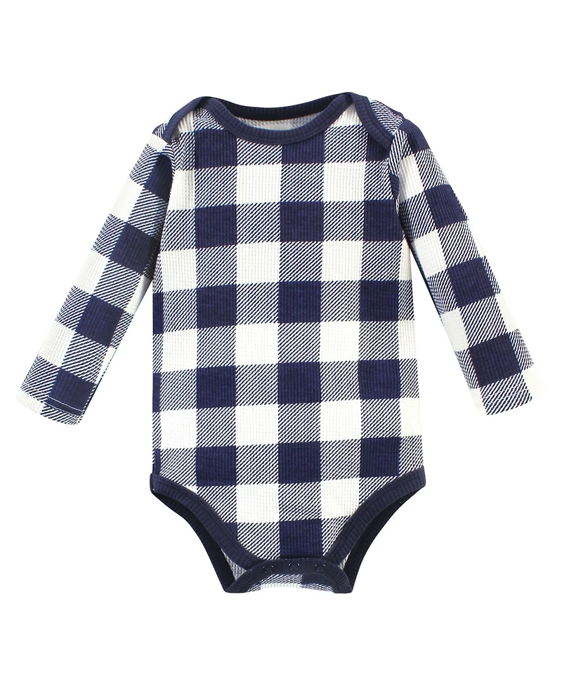 Hudson Baby Boys Cozy Long-Sleeve Thermal One-Piece