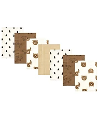 Hudson Baby Unisex 7-Count Cotton-Poly Flannel Burp Cloths for Use