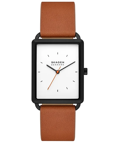 Skagen Men's Hagen Three Hand Brown Pro-Planet Leather 36mm