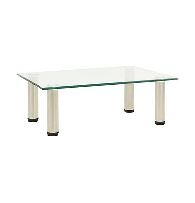 vidaXL Tv Stand Transparent 15.7"x13.8"x6.7" Tempered Glass