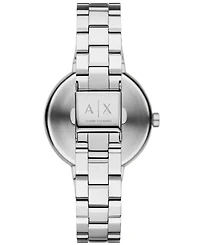 A|X Armani Exchange Women's Quartz Two-Hand Silver Stainless Steel 36MM