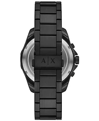 A|X Armani Exchange Men's Quartz Chronograph Black Stainless Steel Watch 44MM