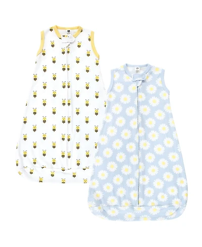 Hudson Baby Girls Long-Sleeve Cotton Wearable Sleep Solution