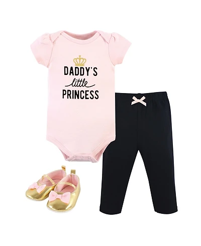 Hudson Baby Girls Cotton Comfort 3Pk Bodysuit, Pants