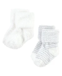 Hudson Baby Boys Unisex 8-Pair Ultra-Soft Chenille Footwear