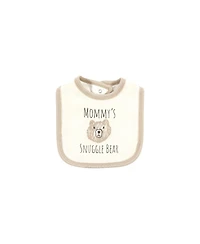 Hudson Baby Boys Unisex Cotton Complete Outfit Bodysuit, Pants, and Feeding Bib