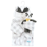 Hudson Baby Boys Unisex Cozy Robe & Playtime Buddy Set