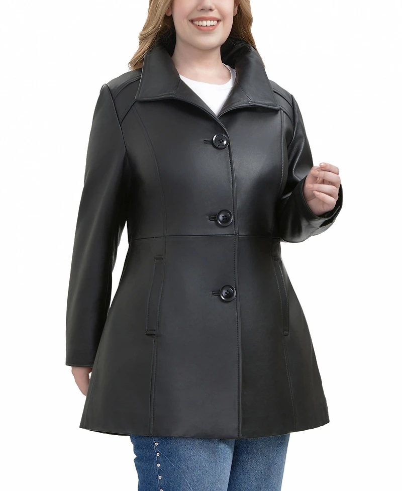 Bgsd Plus Sarai Leather Coat