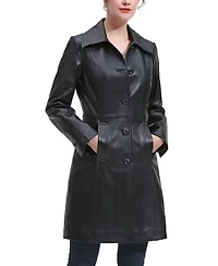 Bgsd Women's Maisy Leather Long Coat