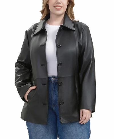 Bgsd Plus Dana Leather Car Coat