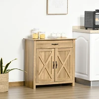 Homcom 32" Modern Farm Style Sideboard Storage Buffet Server Cabinet Organizer