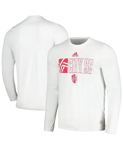 Adidas Men's White St. Louis City Sc 2024 Jersey Hook Aeroready Long Sleeve T-Shirt