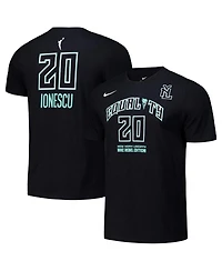 Nike Men's and Women's Sabrina Ionescu Black New York Liberty Rebel Edition Name Number T-Shirt