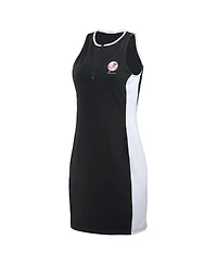 Wear by Erin Andrews Women's Black New York Yankees Colorblock Quarter-Zip Sleeveless Dress