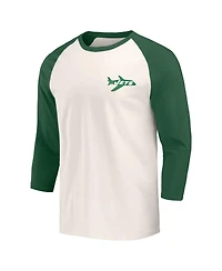 Fanatics Men's Kelly Green/White New York Jets Raglan 3/4 Sleeve T-Shirt