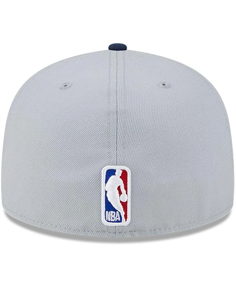 New Era Men's Gray/Navy Washington Wizards Tip-Off Two-Tone 59FIFTY Fitted Hat