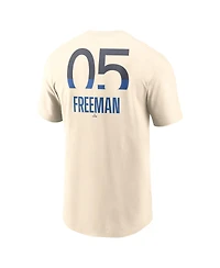 Nike Men's Freddie Freeman Cream Los Angeles Dodgers 2024 City Connect Fuse Name Number T-Shirt
