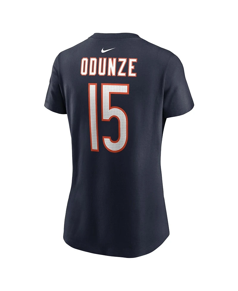 Nike Women's Rome Odunze Navy Chicago Bears 2024 Nfl Draft Name Number T-Shirt
