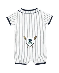 Colosseum Baby White Notre Dame Fighting Irish Pinstripe Dusty Romper