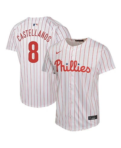 Nike Big Boys and Girls Nick Castellanos White Philadelphia Phillies Home Game Player Jersey