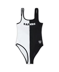 G-iii 4Her by Carl Banks Women's Black/White Las Vegas Raiders Last Stand One-Piece Swimsuit