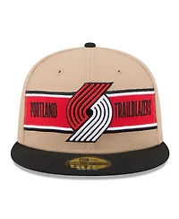 New Era Men's Tan/Black Portland Trail Blazers 2024 Nba Draft 59FIFTY Fitted Hat