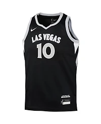 Nike Big Boys and Girls Kelsey Plum Black Las Vegas Aces Explorer Edition Player Jersey