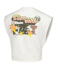 Daydreamer Women's White Elton John Rocket Man Banded '72 T-Shirt